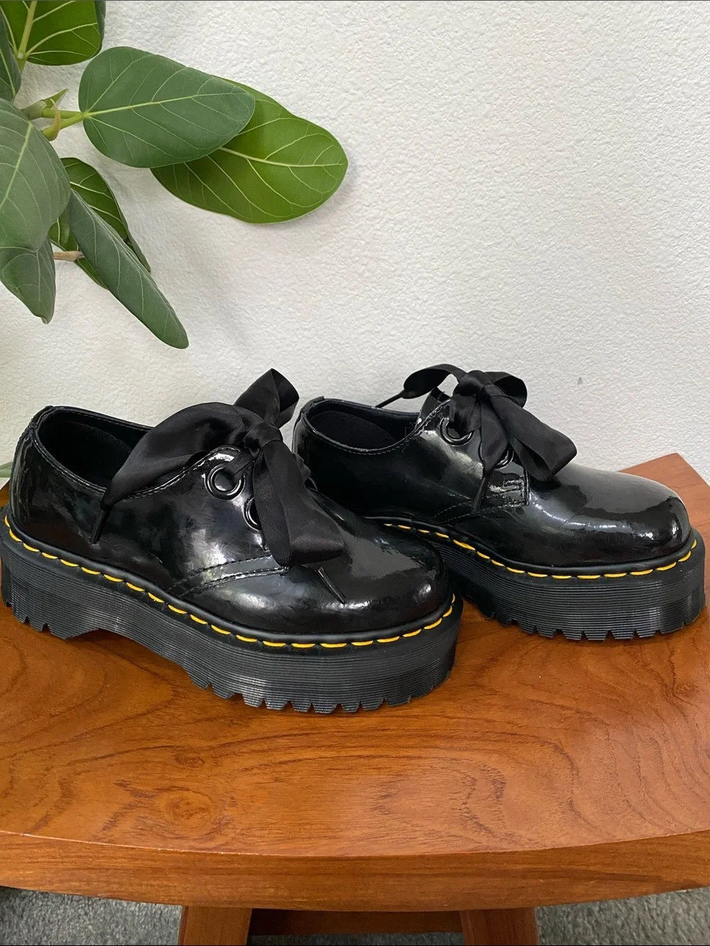 Dr. Martens AirWair HOLLY Women’s Patent Leather Platform Shoes